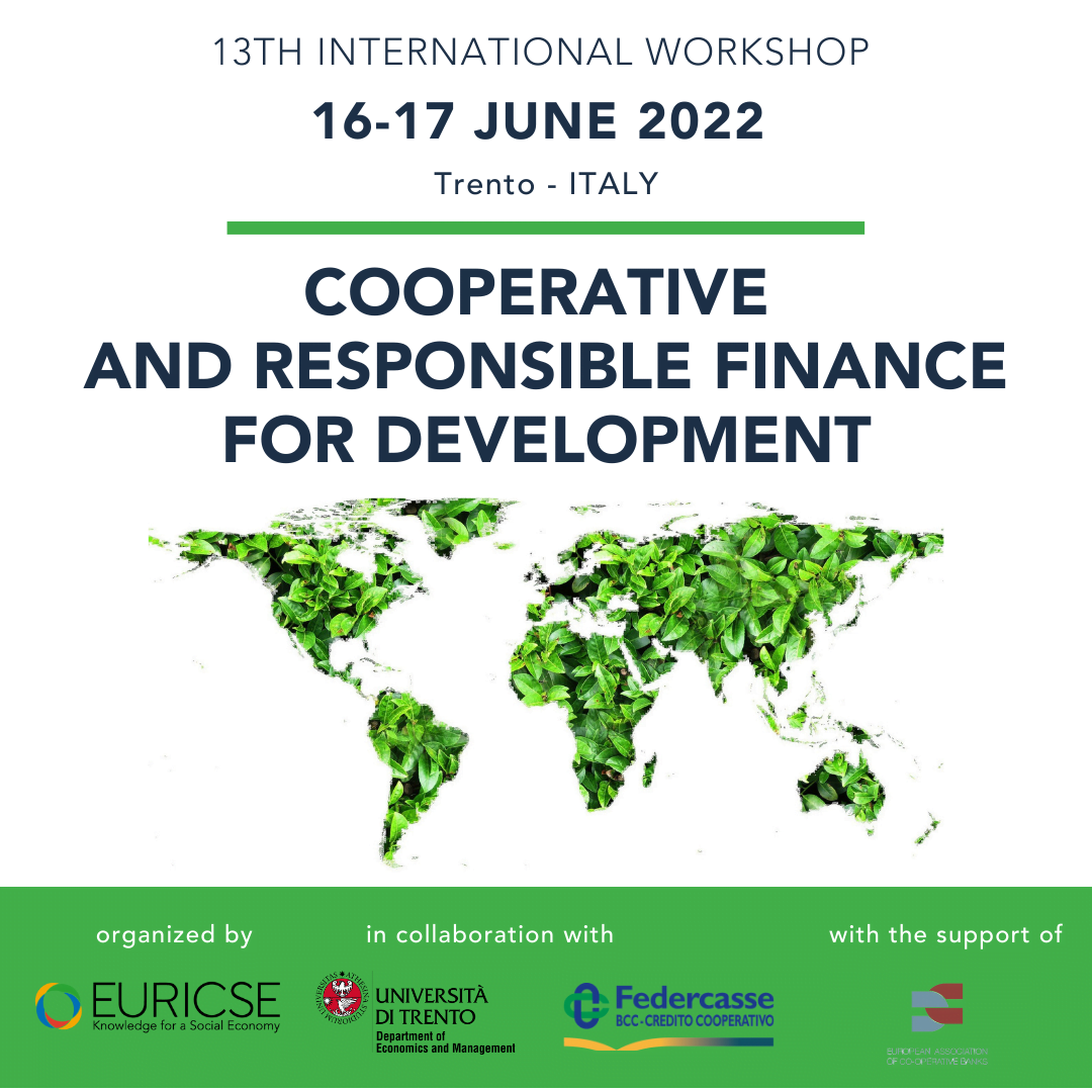 13° Workshop Internazionale sulla Finanza Cooperativa e Responsabile per lo Sviluppo