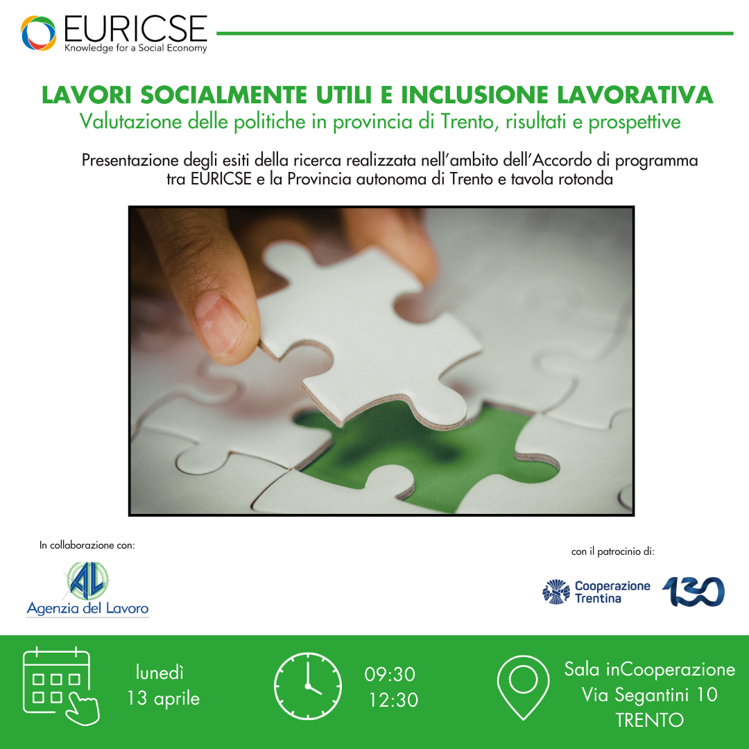 Lavori socialmente utili e inclusione lavorativa: valutazione delle politiche in Provincia di Trento, risultati e prospettive